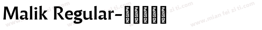 Malik Regular字体转换